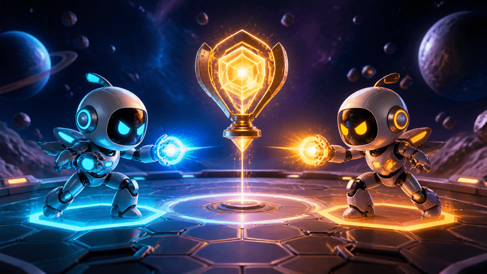 Hai robot bot đối đầu trong đấu trường PvP